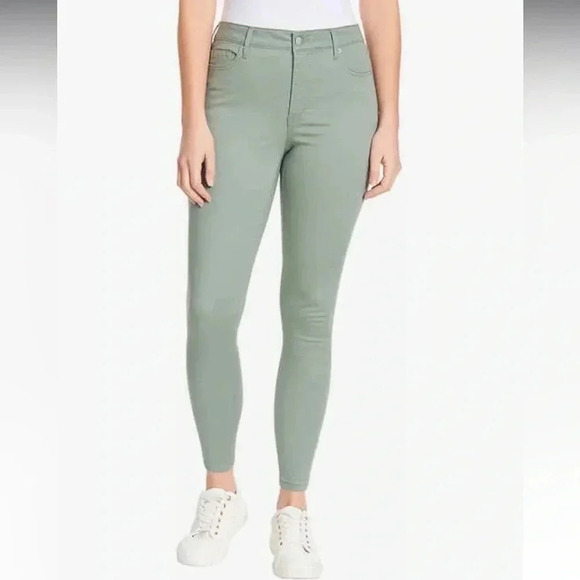 NWT Jessica Simpson Women's High Rise Skinny Ankle Jean Olive Green Sz 14 - Picture 1 of 8